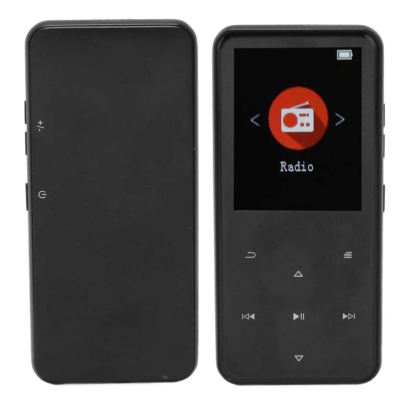 MP3 Player 2.4 Inch Smart HD Noise Reduction Touch Button FM Radio 16GB Bluetooth 5.0 Music Player With Memory Card Black 32GB