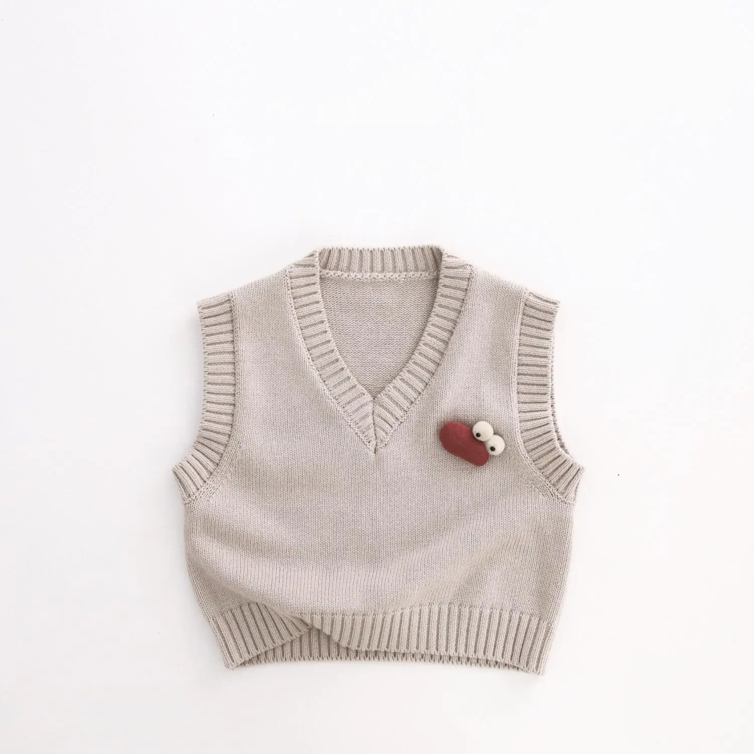 2026 Autumn New Children Sleeveless Vest Boys Casual Knitted Sweater Cotton Girls Cute Pullover Vest Solid Kids Clothes