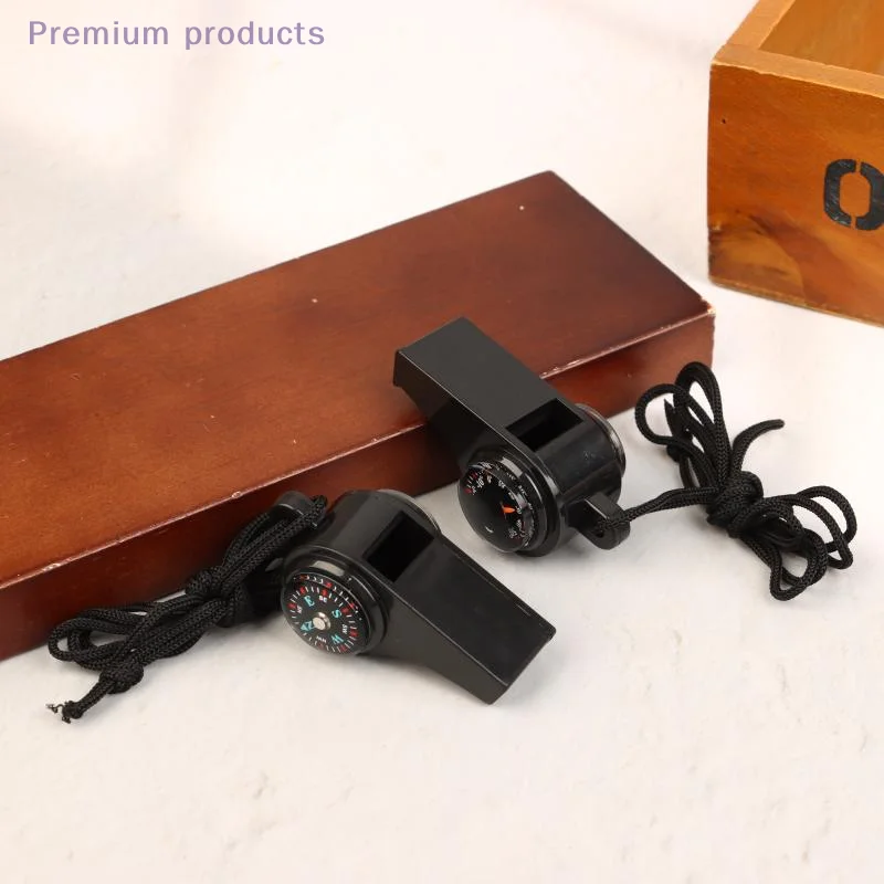 3in1 درجة الحرارة البوصلة الصغيرة صافرة متعددة الوظائف في الهواء الطلق صفارة إنقاذ التخييم التنزه بقاء صافرة أدوات البوصلة #4