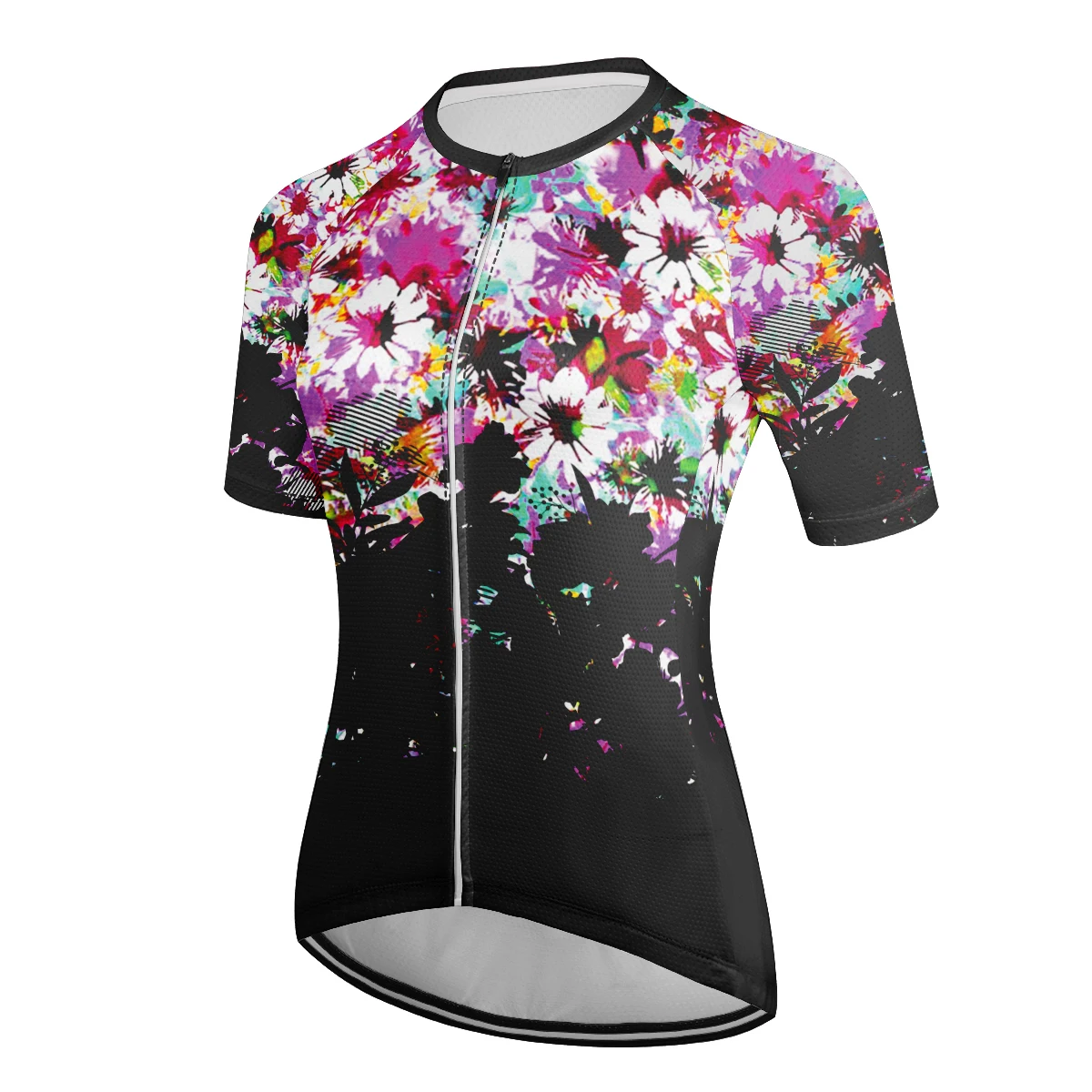 

2024 Women's 3D printed colored floral Summer Cycling Jersey mountain bike shirts bicycle cycling top sportswear clothing