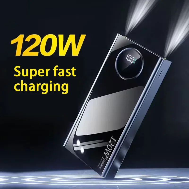 120W Power BankSuper Fast Charging 50000mah Ultralarge Capacity For Mobile Power External Battery For Iphone Xiaomi Samsung 2024