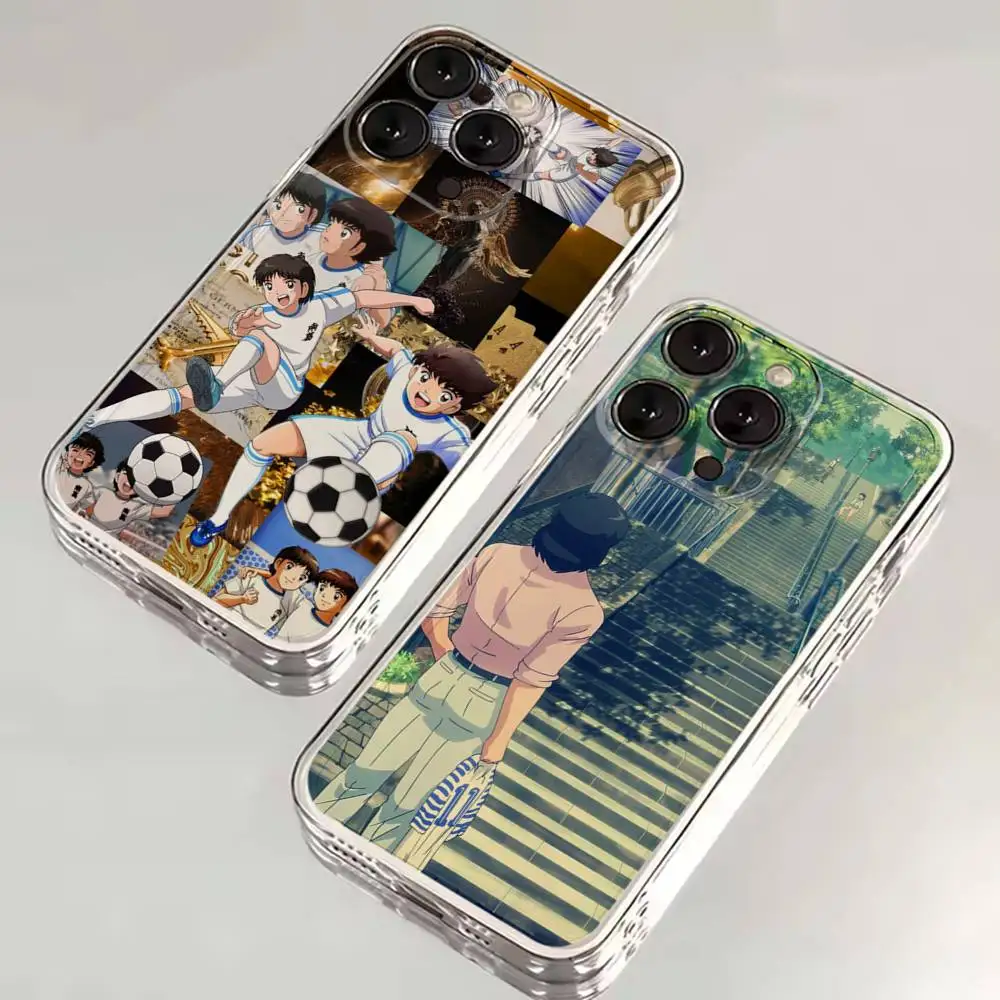 

Comic C-Captain Tsubasas Phone Case For iPhone 16,15,14,13,12,11 Plus,Pro,Max,XR,XS,X,7,8 SE,Mini Transparent Silicone Soft