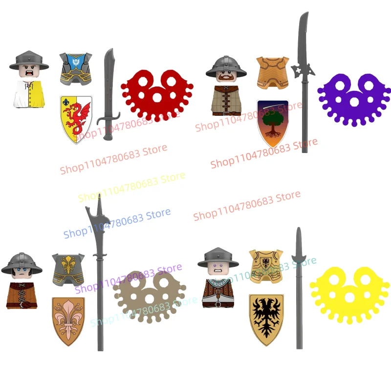 MOC Bouwstenen Wereld Militie Minifiguur Assemblagemodel Display Beeldje Anime Cartoon Decoratief Collectible Toy Gift