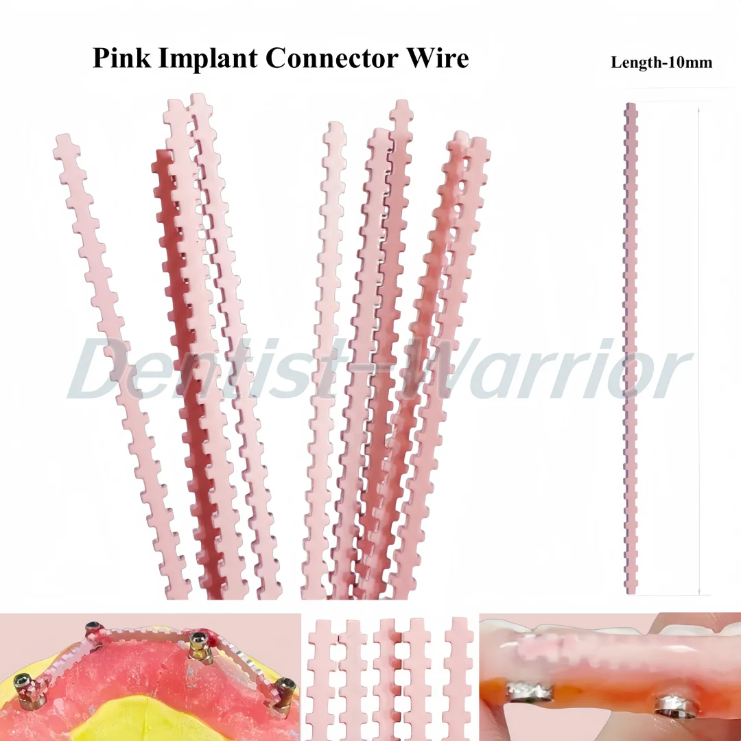 

2-100 шт., стоматологический розовый разъем для имплантата, усилитель провода, пластина для укрепления зубов, MU-провода, 10 мм