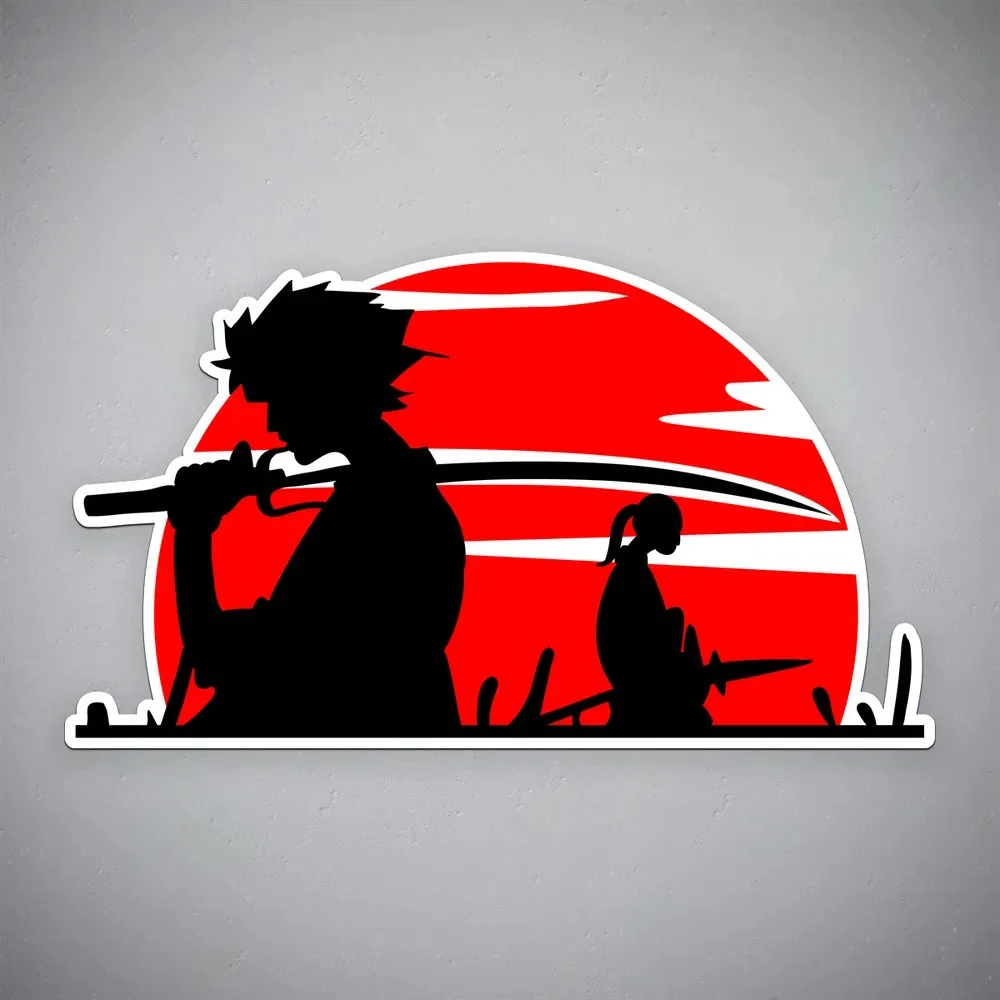 

Car sticker "Japanese samurai anime"Sticker Scratch-proof Decal Car Laptop Wall Window Bumper Exterior Sticker Custom Decals