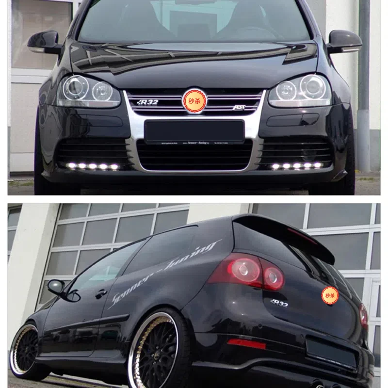 جولف R32 كروم الجبهة مصبغة شارة شعار جولف TDI R 3.2L V6 التمهيد الخلفي الباب الخلفي شارة شعار للجولف 4 / 5 (1997-2008) #3