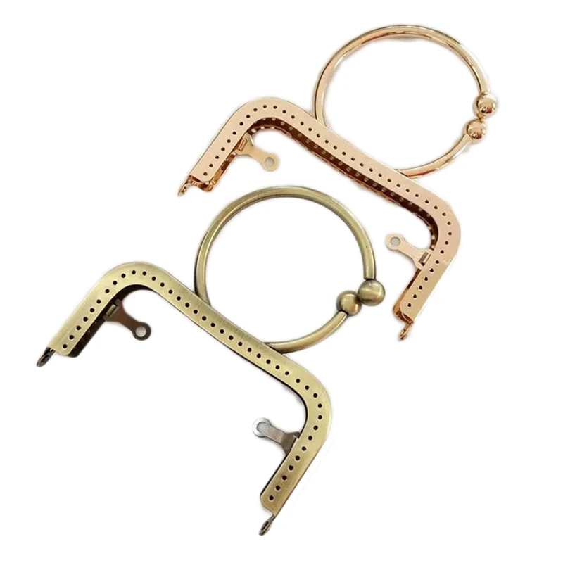 2PCS Vintage Metal Purse Bag Frame Kiss Clasp Lock with Handle 12.5cm Hot New Accessories High Quality Handle Purse Frame