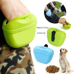 Silicone Dog Treat Bag Portable Dog Training Waist Bag Outdoor Feeder Puppy Snack Pouch Pet Food Reward Storage Bag Pet Supplies