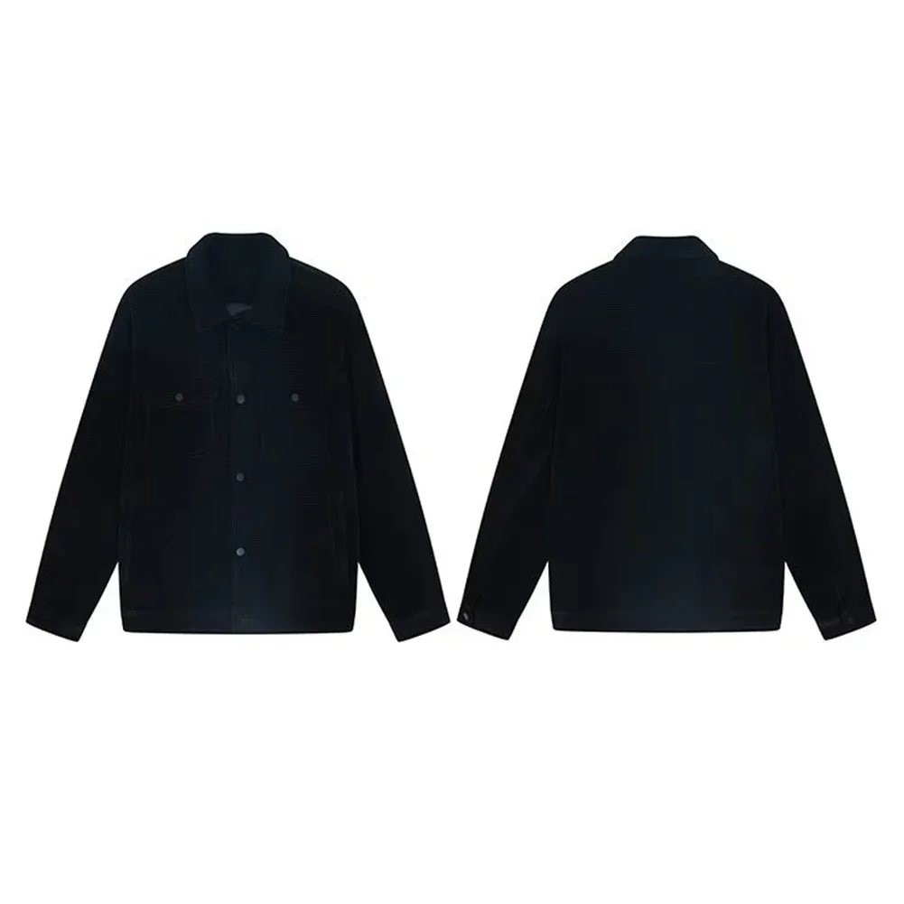 

Men's Tweed Fashion Jacket Blazer Black Autumn Winter Jacket Long Sleeve Jacket Polyester Fabric Regular Length