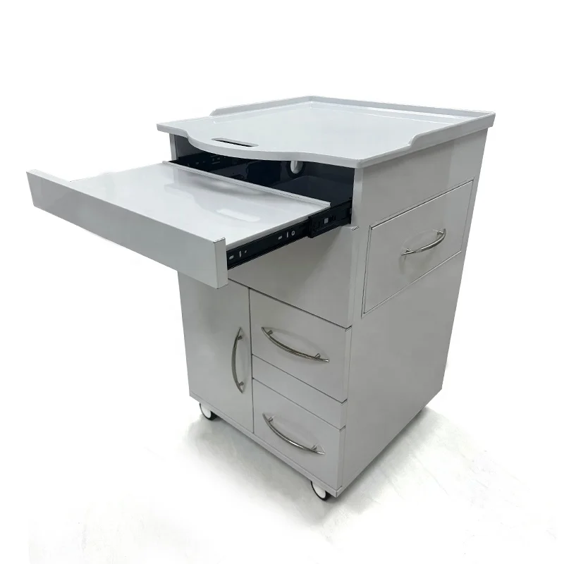 Anteeth New Instrument 360 Rotation Cabinet Furniture Mobile Trolley Stainless Steel Dental Oral Scanner Trolley Cart