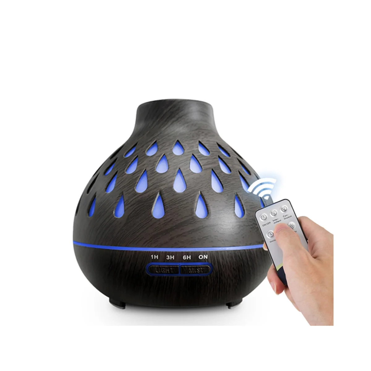 USB Humidifier 400ML Colorful Night Light Aromatherapy Oil Diffuser Bedroom Decoration EU Plug -B