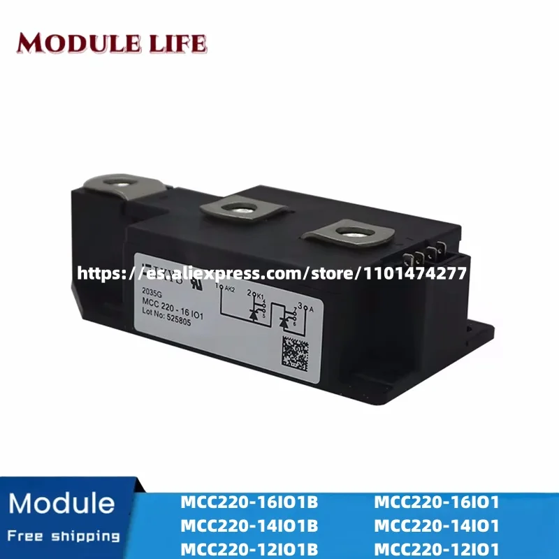 MCC220-12IO1 MCC220-14IO1 MCC220-16IO1 MCC220-12IO1B MCC220-14IO1B MCC220-16IO1B IGBT Module