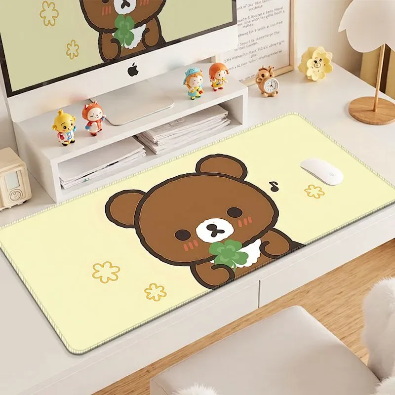 جميل R-Rilakkuma Kawaii مكتب الكمبيوتر ماوس الوسادة كبيرة المطاط XXL لوحة ماوس للألعاب ألعاب خياطة سطح المكتب حصيرة الكمبيوتر لوحة المفاتيح حصيرة #3