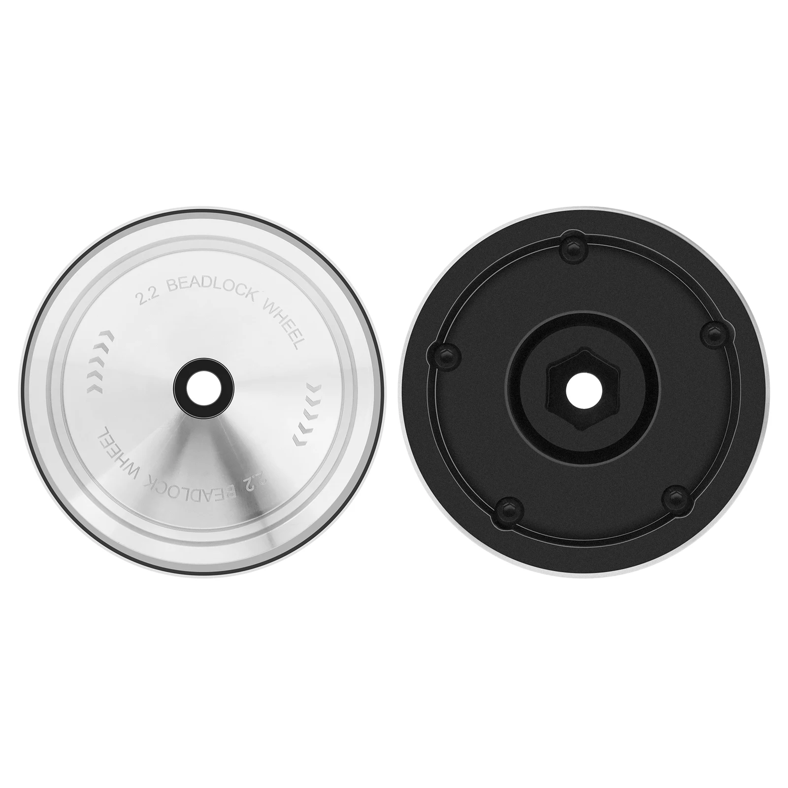 DashRC 2.2インチ ビードロックホイールリム、オフセット-9mm アルミニウムヘビーホイールハブ TRX4 SCX10 VS4-10 Gen8 1/10 RCクローラーアップグレード用、4個セット