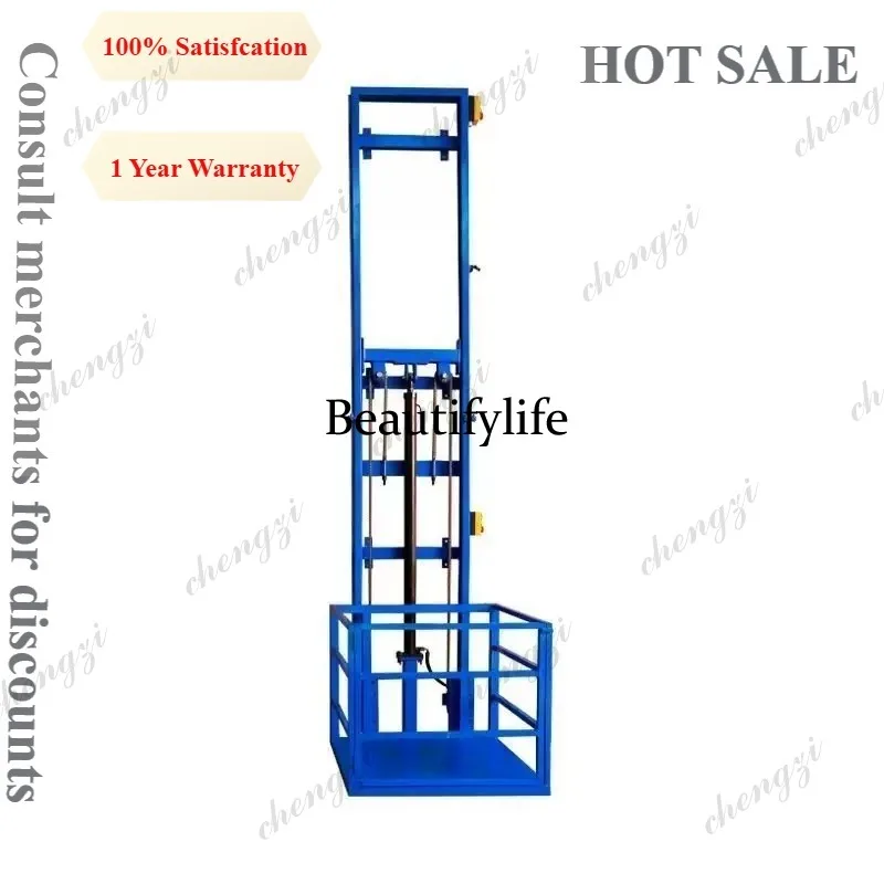 

81 Electric Hydraulic Small Freight Elevator Guide Rail Warehouse Factory Building Household Lifting Platform