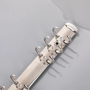 투명한 컬러 플라스틱 클립 파일 Foldera4/A5/A6/노트북 느슨한 잎 반지 바인더 플래너 의제 학교 사무용품 10 최고의 판매 A5 링 폴더 -11