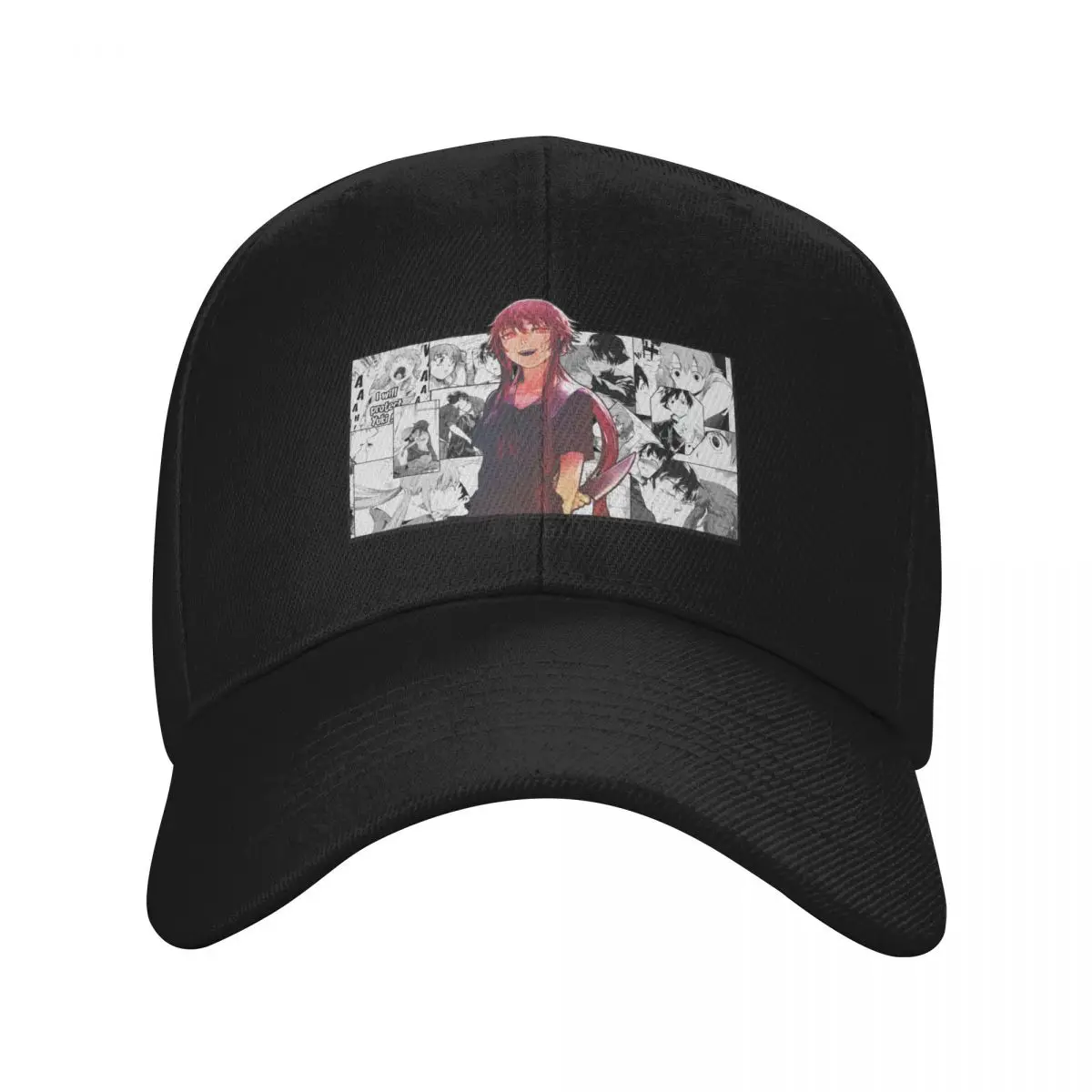 Yuno Gasai - Future Diary Baseball Cap Unique hats custom Hat Hats Man Women's