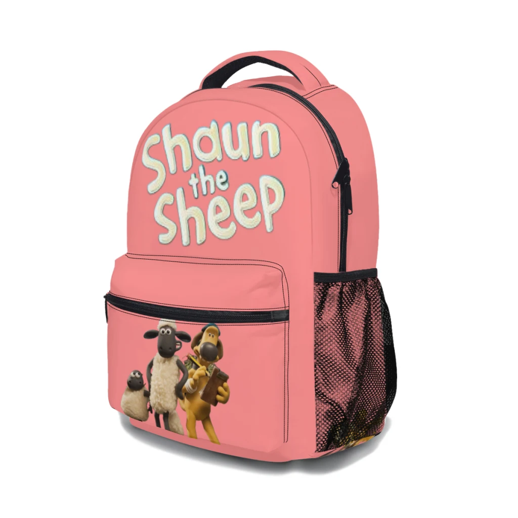 กระเป๋านักเรียน S-shaunn The S-sheepppattern กระเป๋าเป้พิมพ์ลาย17นิ้วทันสมัย