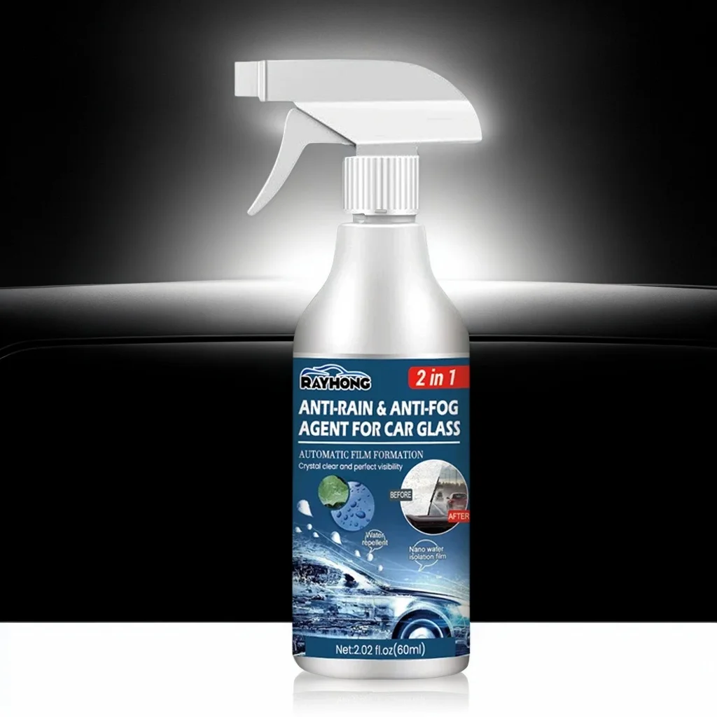 Revestimento à prova de chuva de vidro de carro 60ML - repelente de água hidrofóbico para pára-brisa e vidro automotivo