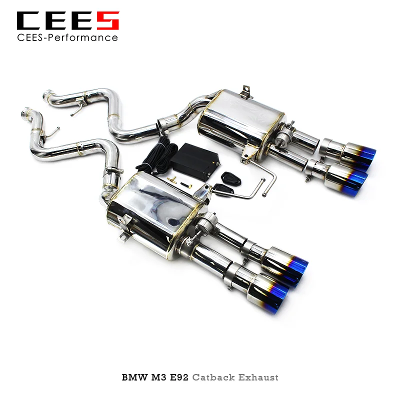 CEES Tuning Performance Stainless Steel Exhaust Pipe Catback Valve Muffler For BMW M3 E92 4.0L 2008-2013 Escape