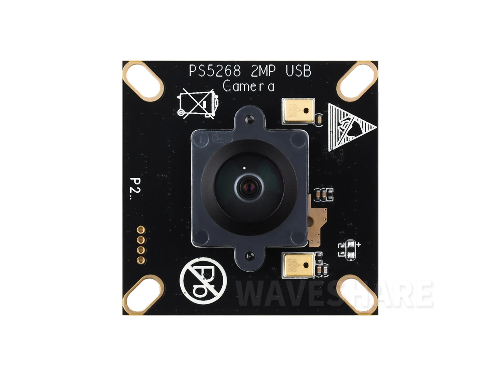 PS5268 2MP M12 USB Camera Module USB2.0 Wide Dynamic Onboard Dual Microphone Rolling Shutter For Raspberry Pi