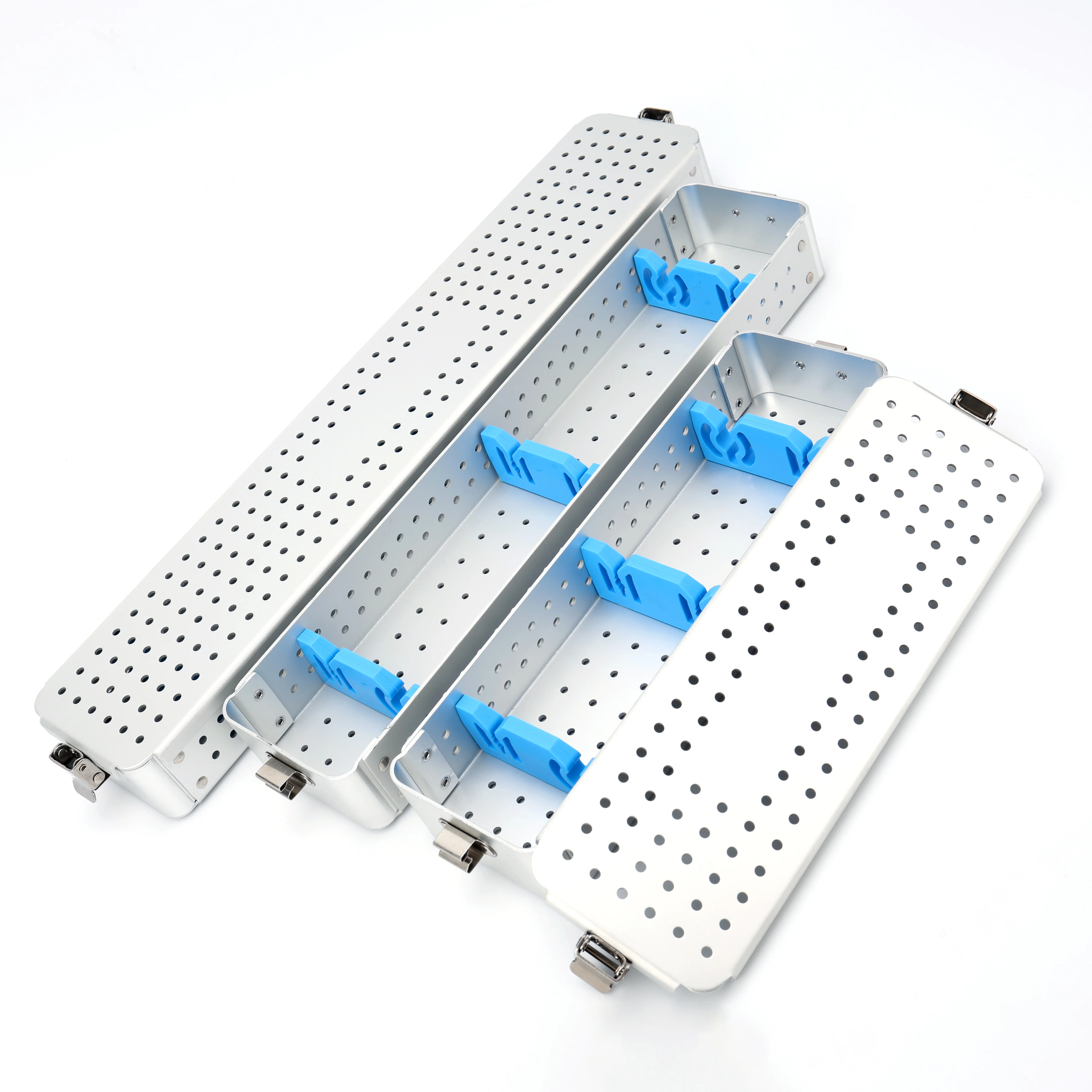 Aluminium Alloy Laparoscope Sterilization Trays Endoscope Sterilization Container Box  Autoclave Sterilization Box