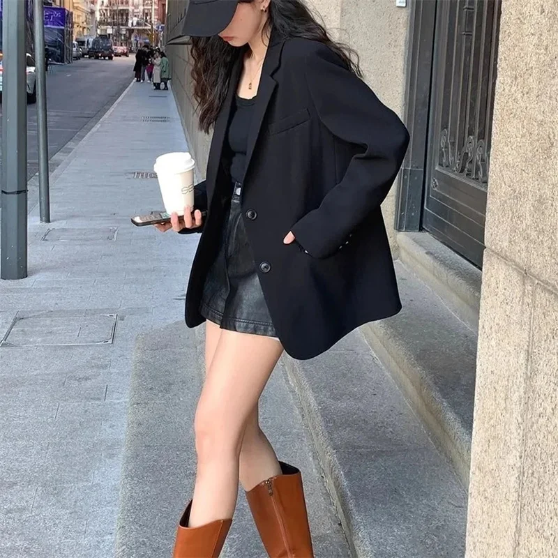 Women's Blazers Slim Fit Fashion Suits Long Sleeve Jackets Casual Loose Coats Outwear for Office Lady Women Official Clothing