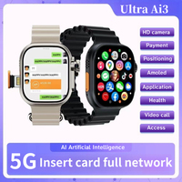 New Ultra AI3 256GB 4G Android smartwatch 2.2-inch SIM card 448 * 528 AMOLED screen health monitoring 180 ° rotating camera