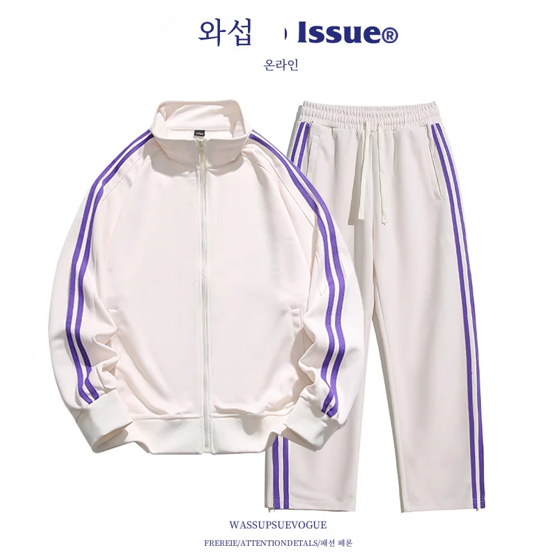 Wassup Issue American  Set Men's Spring and Autumn Fashion Brand Couple All-Matching Jacket Men