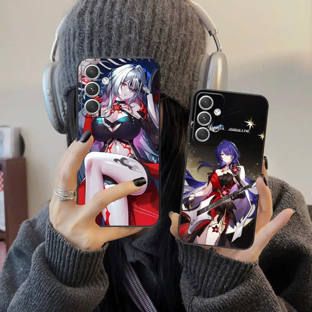 Honkai Star Rail Acheron Phone Case for Samsung Galaxy S25 S24 S23 S22 S21 S20 Note20 Plus FE Ultra Colour Protective Cover