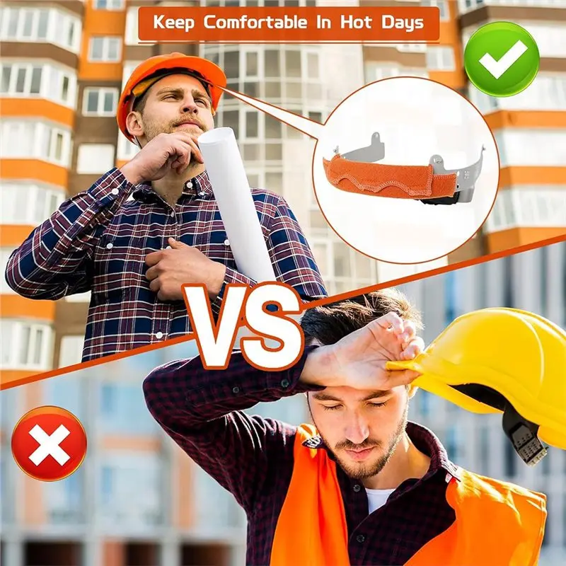 [A92Z!NEW】 Safe Hard Hat Liner Replacement 10-Pack Sweatband Designed For Welding, Hats,Chainsaw, Construction