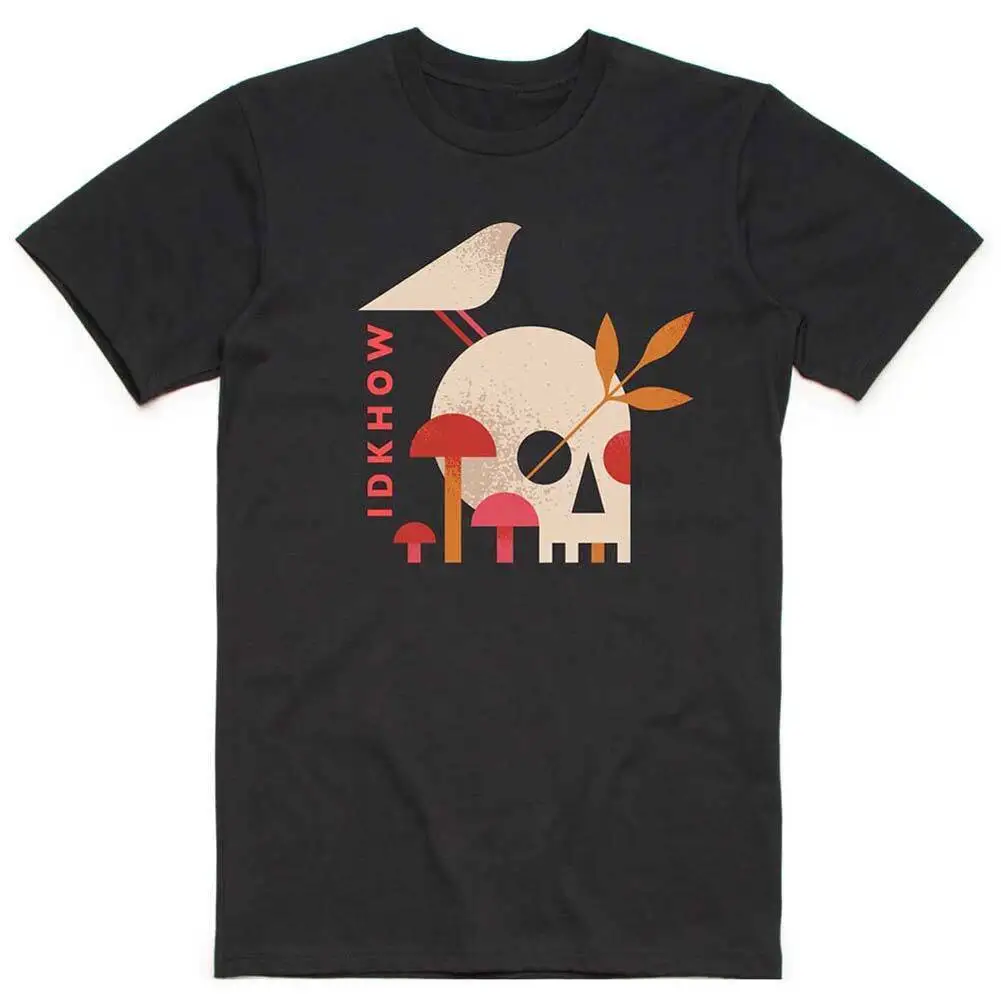 Men's iDKHow Mushroom Skull Slim Fit T shirt XX Large Black