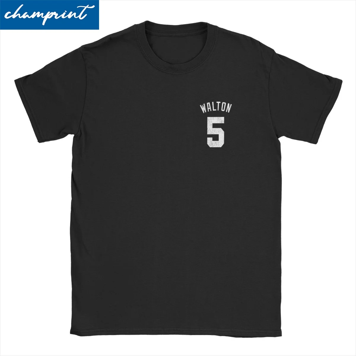 Bill Walton Number 5 T Shirt Men Women's Cotton Leisure T-Shirts Round Collar Basketball Tees Short Sleeve Tops Gift Idea