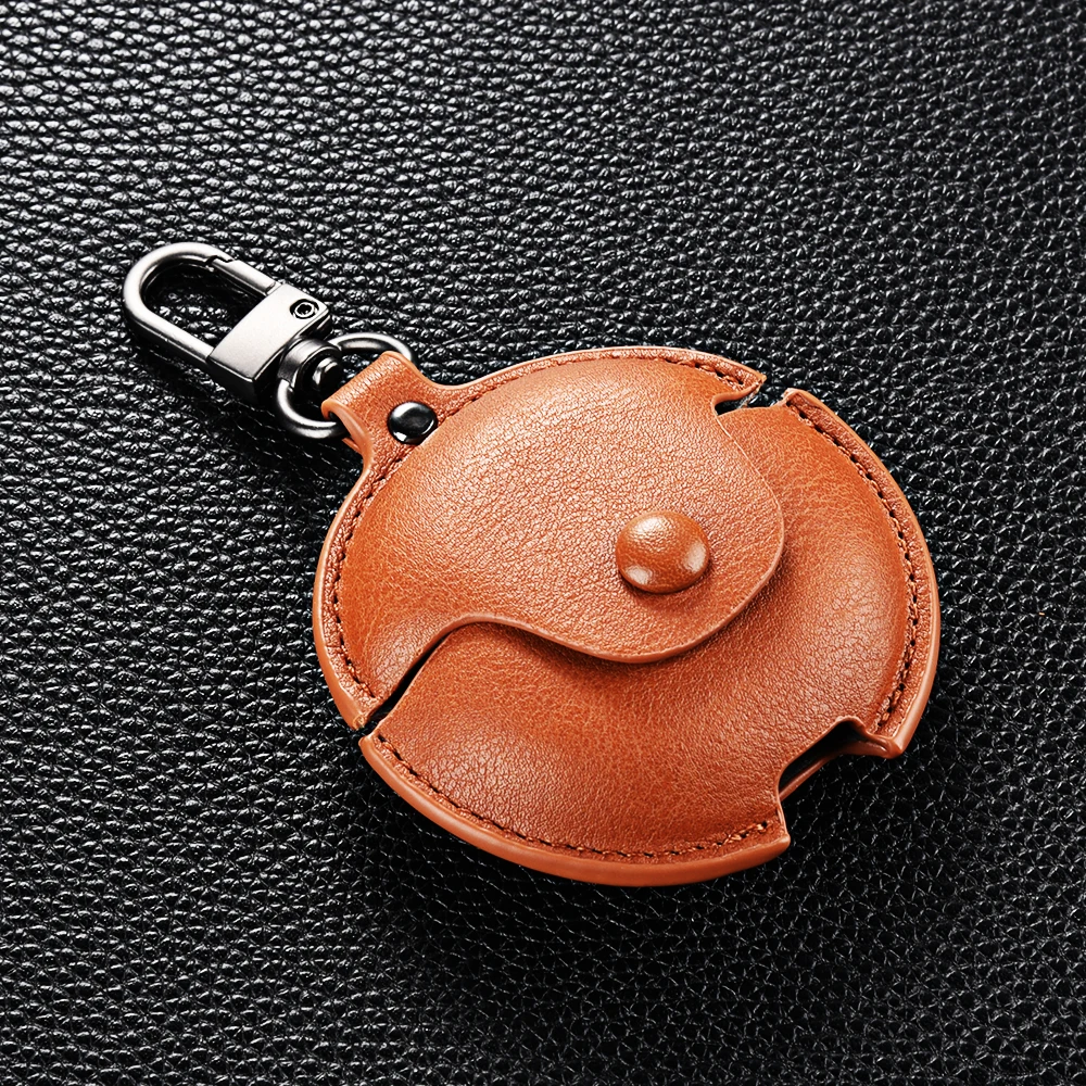 حافظة لهاتف هواوي FreeBuds 4i 5i 6i حافظة جلدية على طراز الأعمال سماعة أذن لاسلكية غطاء مقاوم للصدمات مع ملحقات الخطاف