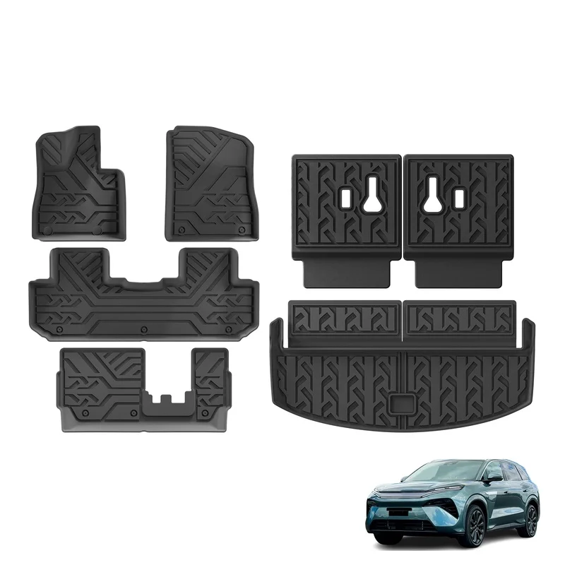Left Drive Use for BYD Tang L/Atto 8/Sealion 8 2025 2026 7Seater (not fit Refrigerator Model) Car TPE Floor Mats Accessories
