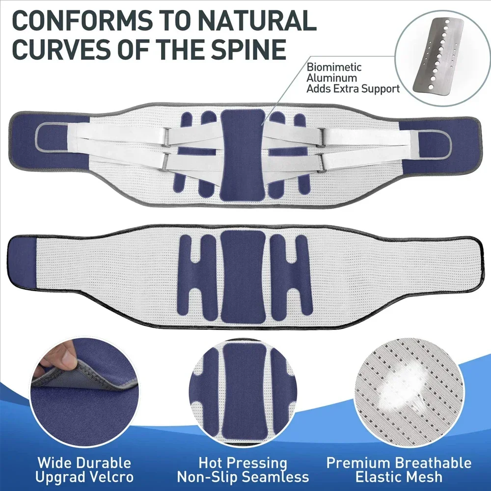 

1PC Posture Corrector Back Brace - Spine Support for Men & Women, Lumbar Belt for Heavy Lifting, Work, Sports & Pain Relief