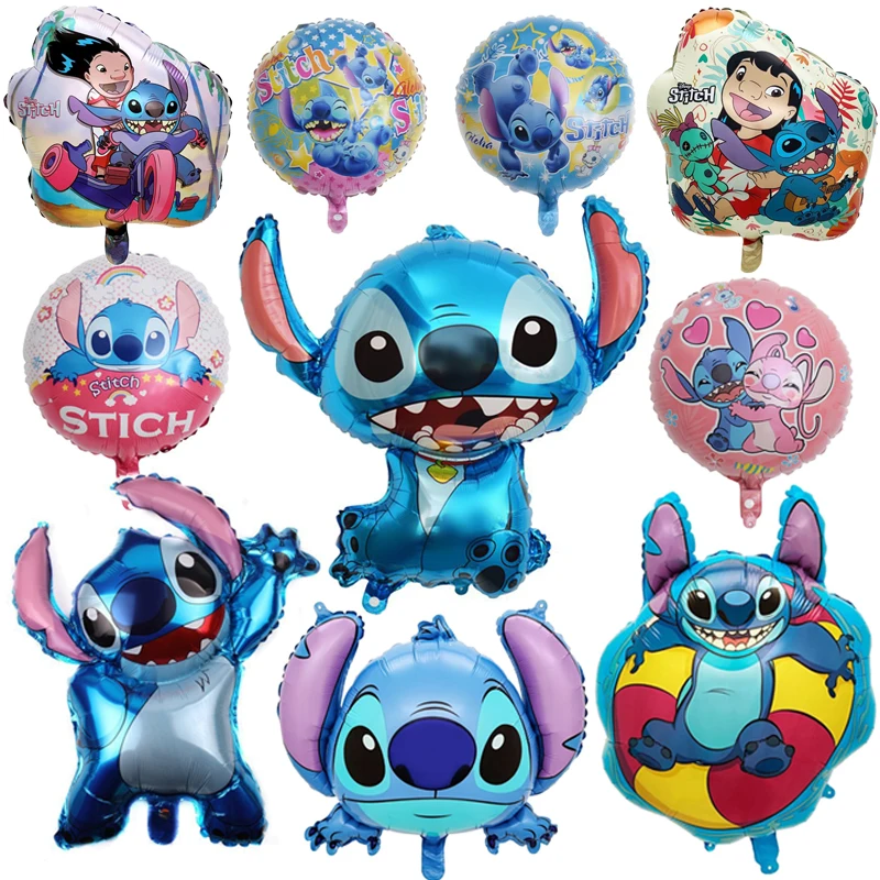 Disney Stitch Birthday Party Balloons Lilo & Stitch Aluminum Film Balloon Sets Baby Shower for Kids Decorations Supplies Gifts