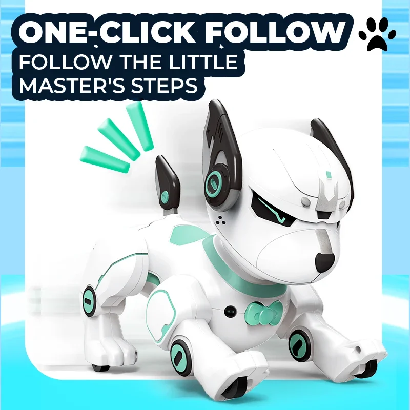 RC Robot Dog Electric Remote Control Stunt Dog Intelligent Voice Command Walking Dancing Puppy Interactive Toy Kid Birthday Gift