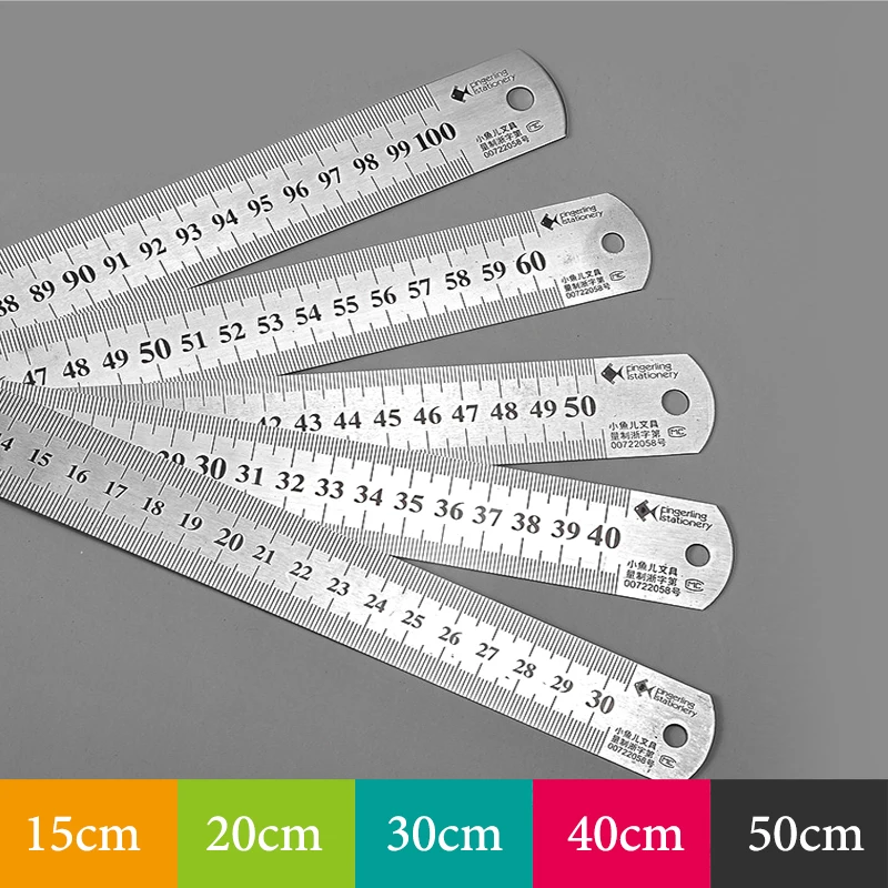 precisao regua reta escalas metricas e imperiais escritorio aprendizagem papelaria suprimentos 20 cm 30 cm 40 cm 50cm 9704 aco inoxidavel de alta 01