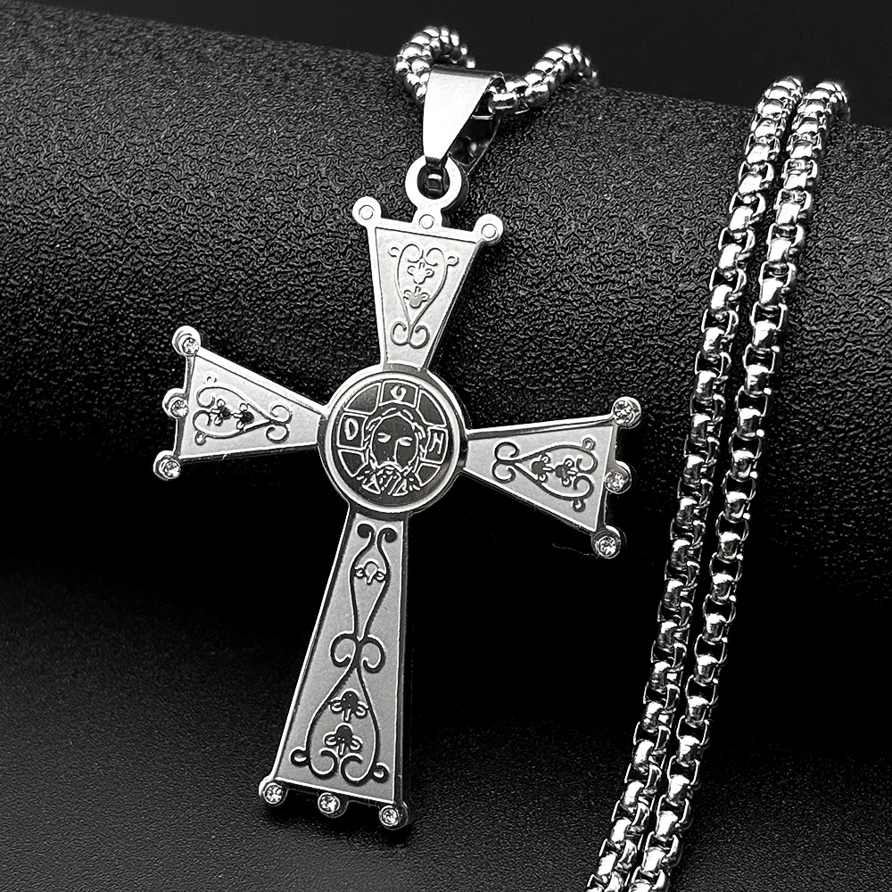 Naszyjnik z krzyżem Jezusa w s – Cross Pendant Necklace Gold recenzja i cena