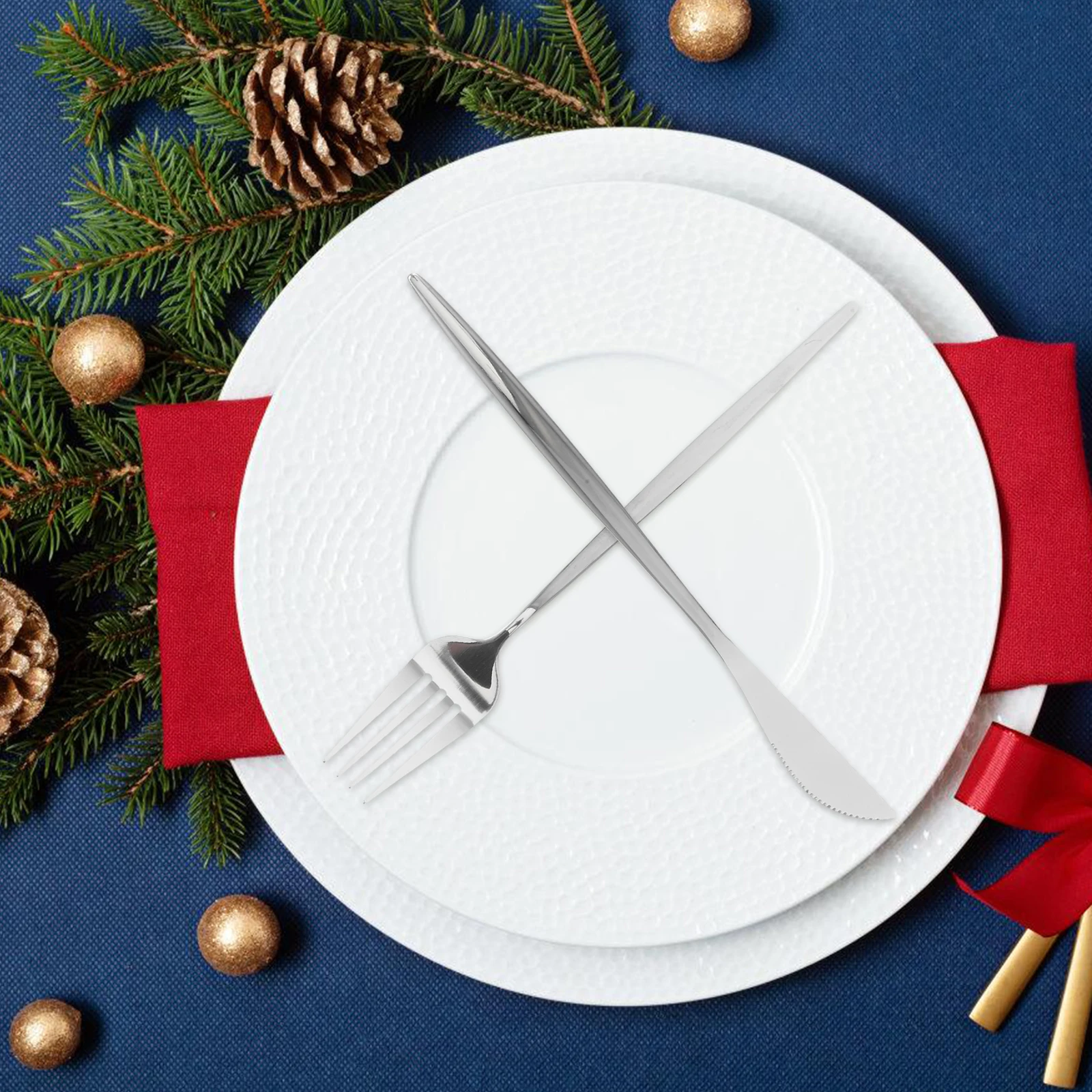 

Stainless Steel Cutlery Set Knife Fork Spoon Elegant Design Easy Clean Multipurpose Dining Party Special