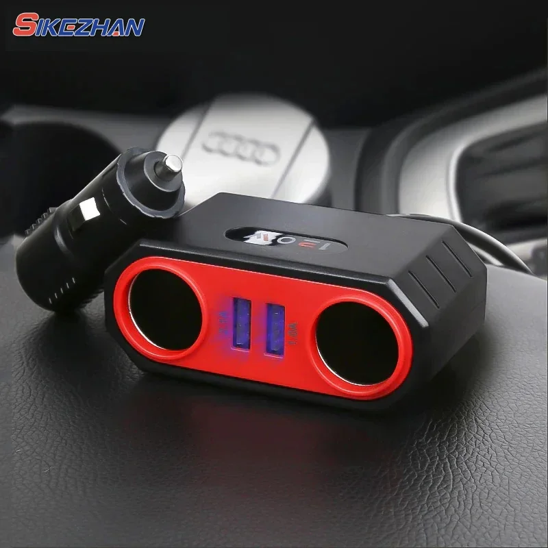 Super Fast 120W Car Charger - Dual USB Ports for Simultaneous Charging of Phone&Dashcam,Universal 12V/24V Adapter