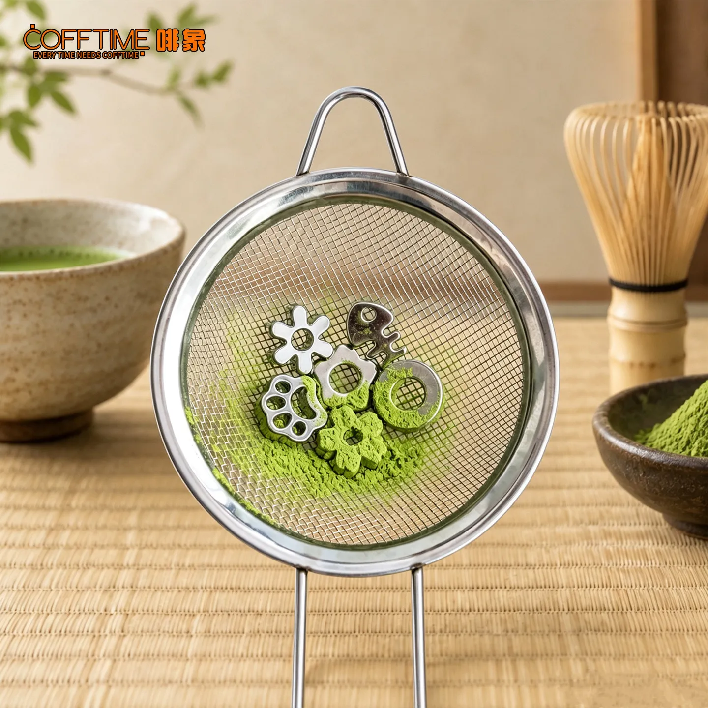 Premium Anti-Clump Matcha Sifter Stainless Steel Sieve with Rolling Beads for Smooth Sifting No More Lumps Food-Safe Durable