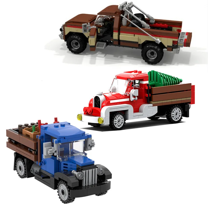 

Креативный грузовик-погрузчик, мини-строительные блоки, собранный автомобиль, образовательные коллекционные транспортные средства, украшения, игрушки MOC, кирпичи, праздничные подарки