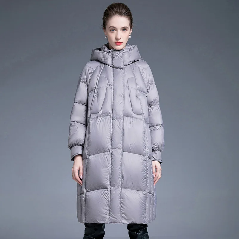 Luxus Marke Hohe Qualität Weiße Ente Unten Puffer Jacke frauen Winter Warme Daunen Jacke Mit Kapuze Dicke Winddicht Schnee Jacke trend