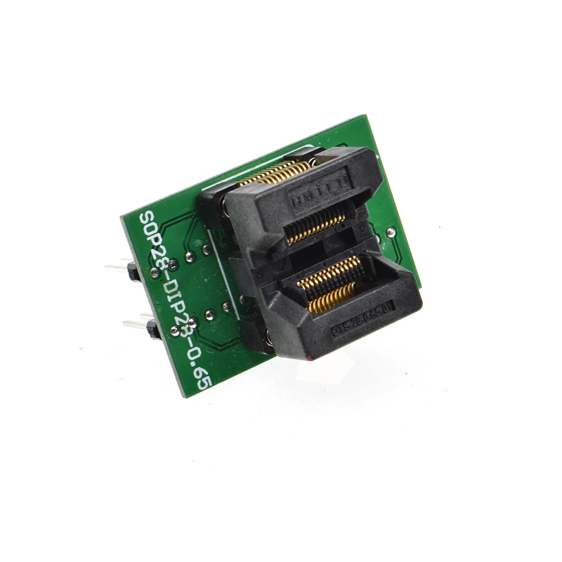 SSOP28 TSSOP28 TO DIP28 Programmer Adapter Socket 0.65mm Pitch TSSOP to DIP Converter IC Body Width 4.4mm 173mil OTS-28-0.65-01