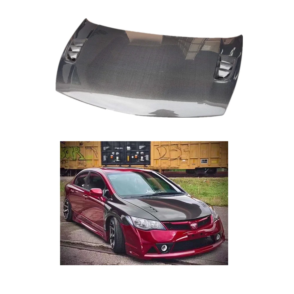 

Автомобильный капот Honda для Honda Civic 2006-2011, капот из углеродного волокна для Honda Civic FD FD2