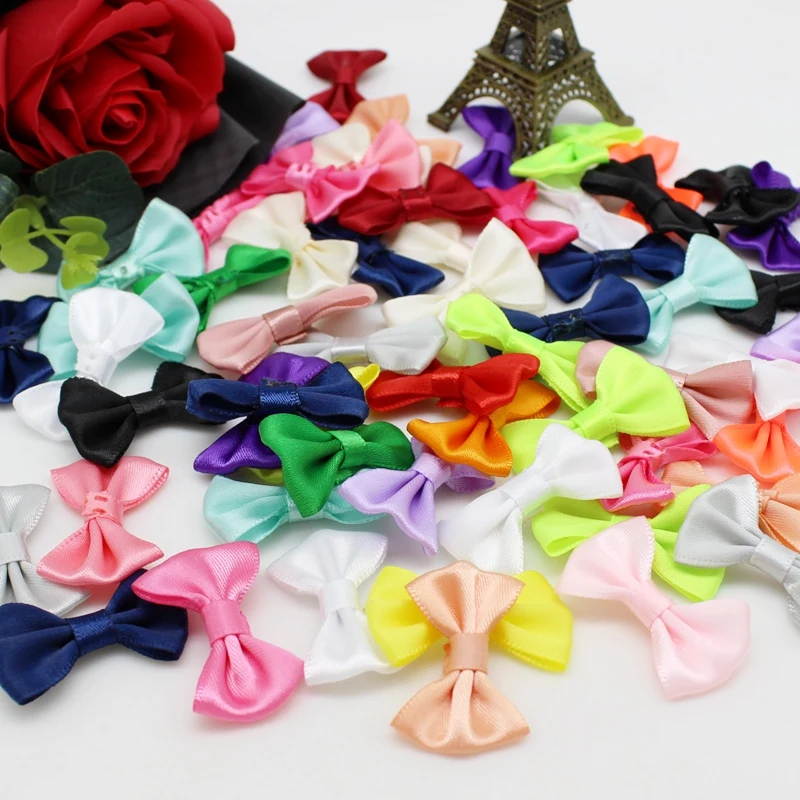 50Pcs Handmade Satin Ribbon Bows For Christmas Bows Gift Craft Wedding Party Sewing DIY Decorations