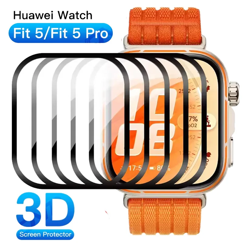 Displayschutzfolie für Huawei Watch Fit 5 4 3 3D Gebogene Displayschutzfolie für Huawei Fit 5 Pro 4 Pro HD-Abdeckung Schutzfolie