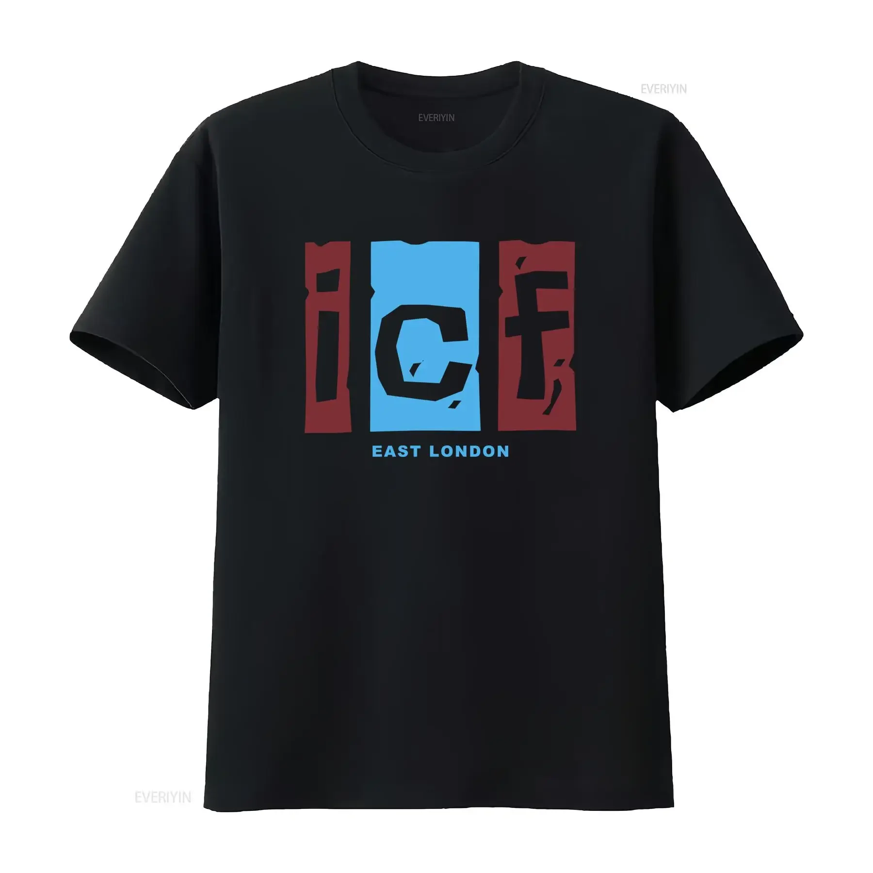 Camiseta East London ICF Inter City West Stratford Ham Cockney Hooligans Design vintage, roupas de grife com lavagem vintage